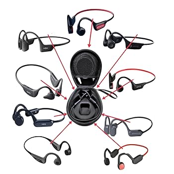 PALV 骨伝導イヤホン 専用ケース付き PALV 骨伝導イヤホン クリアデザイン 本体、専用ケースセット